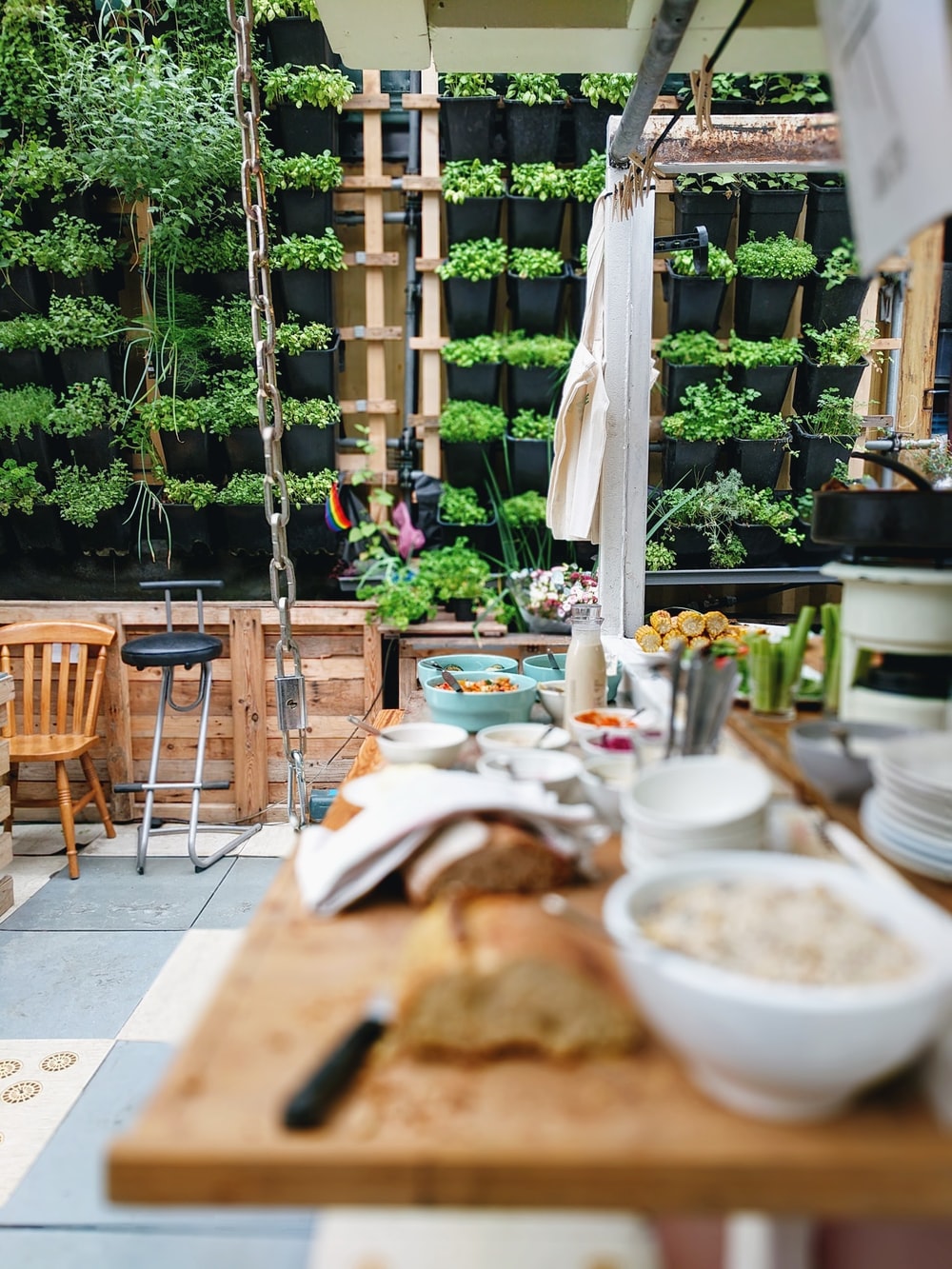 Hydroponic gardening saves space. 
