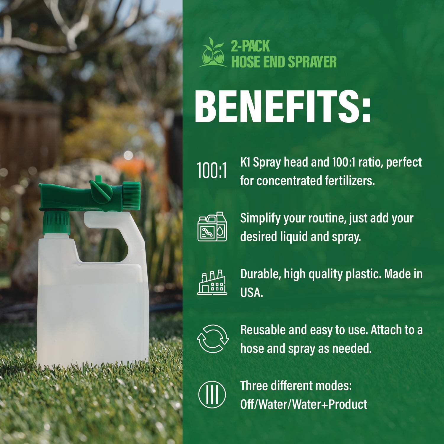 Hose-End Sprayer – 32 Ounce (2-Pack)